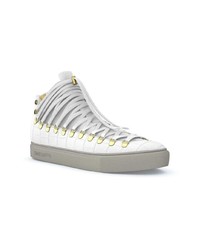 Baskets montantes en cuir blanches Swear