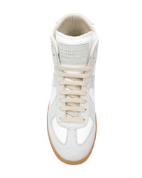 Baskets montantes en cuir blanches Maison Margiela