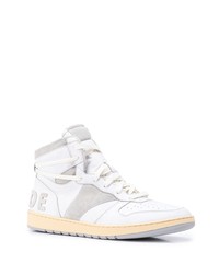 Baskets montantes en cuir blanches Rhude