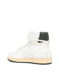 Baskets montantes en cuir blanches Rhude