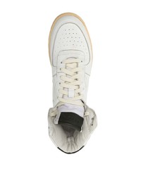 Baskets montantes en cuir blanches Rhude