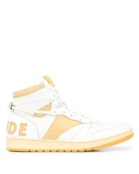 Baskets montantes en cuir blanches Rhude