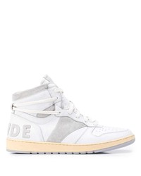 Baskets montantes en cuir blanches Rhude