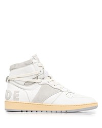 Baskets montantes en cuir blanches Rhude