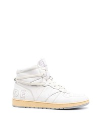 Baskets montantes en cuir blanches Rhude