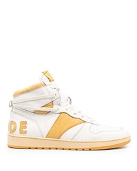 Baskets montantes en cuir blanches Rhude