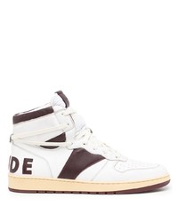 Baskets montantes en cuir blanches Rhude