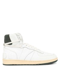 Baskets montantes en cuir blanches Rhude