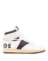 Baskets montantes en cuir blanches Rhude