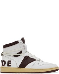 Baskets montantes en cuir blanches Rhude