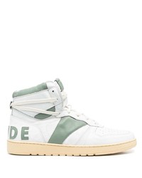 Baskets montantes en cuir blanches Rhude