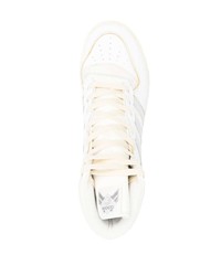 Baskets montantes en cuir blanches adidas