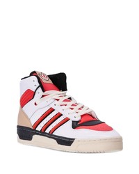 Baskets montantes en cuir blanches adidas