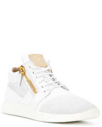 Baskets montantes en cuir blanches Giuseppe Zanotti Design