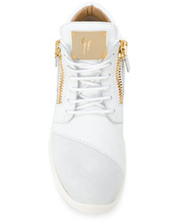 Baskets montantes en cuir blanches Giuseppe Zanotti Design