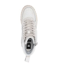 Baskets montantes en cuir blanches Diesel