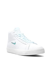 Baskets montantes en cuir blanches Nike