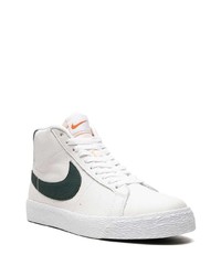 Baskets montantes en cuir blanches Nike