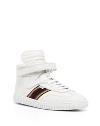 Baskets montantes en cuir blanches Bally