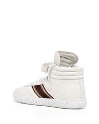 Baskets montantes en cuir blanches Bally