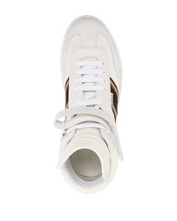 Baskets montantes en cuir blanches Bally