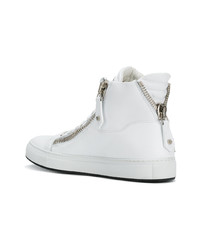 Baskets montantes en cuir blanches Philipp Plein