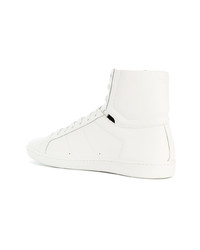 Baskets montantes en cuir blanches Saint Laurent