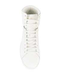 Baskets montantes en cuir blanches Saint Laurent