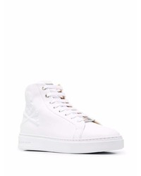 Baskets montantes en cuir blanches Philipp Plein