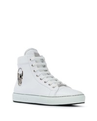 Baskets montantes en cuir blanches Philipp Plein