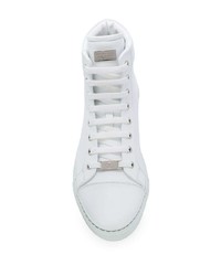 Baskets montantes en cuir blanches Philipp Plein