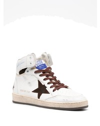 Baskets montantes en cuir blanches Golden Goose