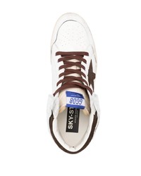 Baskets montantes en cuir blanches Golden Goose