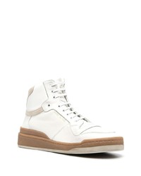 Baskets montantes en cuir blanches Saint Laurent