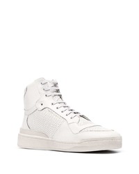 Baskets montantes en cuir blanches Saint Laurent