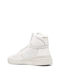 Baskets montantes en cuir blanches Saint Laurent