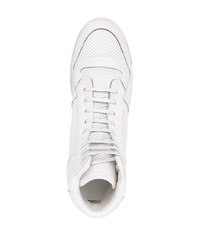 Baskets montantes en cuir blanches Saint Laurent