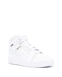 Baskets montantes en cuir blanches Puma