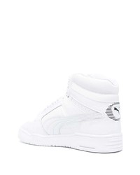 Baskets montantes en cuir blanches Puma