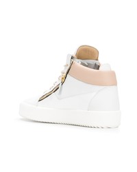 Baskets montantes en cuir blanches Giuseppe Zanotti Design