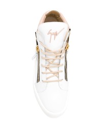 Baskets montantes en cuir blanches Giuseppe Zanotti Design