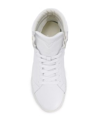 Baskets montantes en cuir blanches Diesel