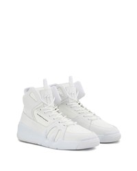 Baskets montantes en cuir blanches Giuseppe Zanotti