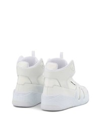 Baskets montantes en cuir blanches Giuseppe Zanotti