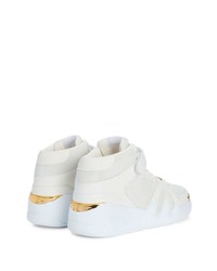 Baskets montantes en cuir blanches Giuseppe Zanotti