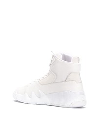 Baskets montantes en cuir blanches Giuseppe Zanotti