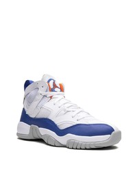 Baskets montantes en cuir blanches Jordan