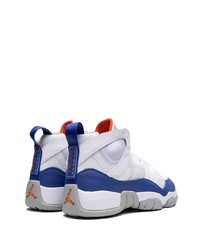 Baskets montantes en cuir blanches Jordan