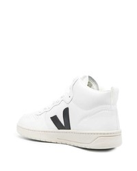 Baskets montantes en cuir blanches Veja