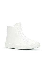 Baskets montantes en cuir blanches Maison Margiela